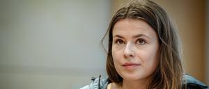 Luisa Neubauer bei der Pressekonferenz am Donnerstag in Berlin.
