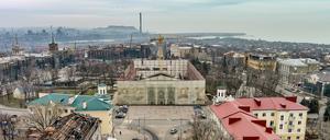 Ein Blick über Mariupol im Februar 2024.