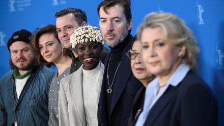 Jury President Lupita Nyong'o and jury members Jasmine Trinca, Christian Petzold, Albert Serra, Brady Corbet, Ann Hui and Oksana Zabuzhko attend a photo call at the 74th Berlinale International Film Festival in Berlin, Germany, February 15, 2024. REUTERS/Annegret Hilse