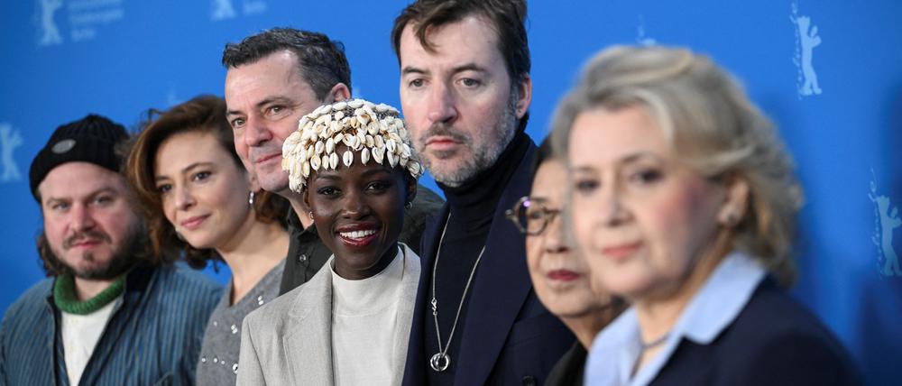 Jury President Lupita Nyong'o and jury members Jasmine Trinca, Christian Petzold, Albert Serra, Brady Corbet, Ann Hui and Oksana Zabuzhko attend a photo call at the 74th Berlinale International Film Festival in Berlin, Germany, February 15, 2024. REUTERS/Annegret Hilse
