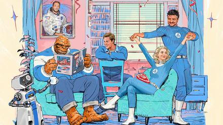 Dieses Bild mit den Darsteller:innen der „Fantastic Four“ veröffentlichte Masrvel am 14. Februar.
