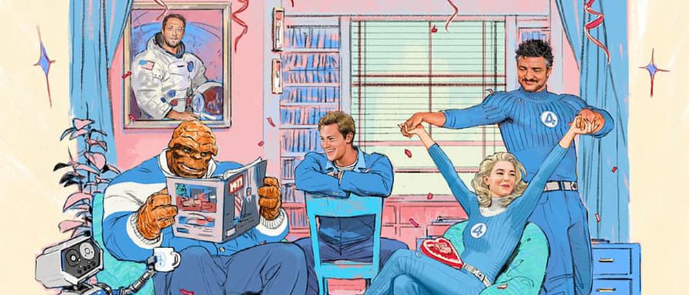 Dieses Bild mit den Darsteller:innen der „Fantastic Four“ veröffentlichte Masrvel am 14. Februar.