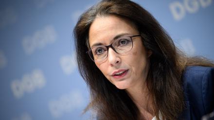 Yasmin Fahimi ist seit 2022 Vorsitzende des Deutschen Gewerkschaftsbundes DGB.