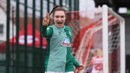 Seit dieser Saison spielt Sophie Weidauer bei Werder Bremen. Bisher hat sie sechs Bundesligatore für Werder erzielt.
