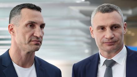 Wladimir und Vitali Klitschko beim Nato-Gipfel in Madrid.