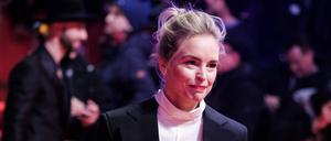 Die Schauspielerin Nina Hoss auf dem roten Teppich der 73. Berlinale im Jahr 2023.