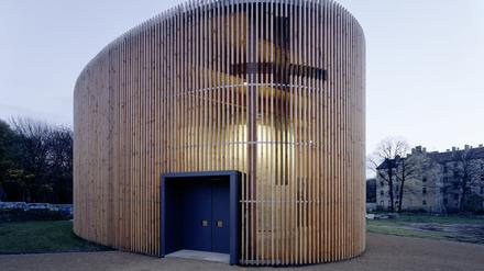 Aus Holz und Lehm: Kapelle der Versöhnung am ehemaligen Mauerstreifen in der Bernauer Straße. 