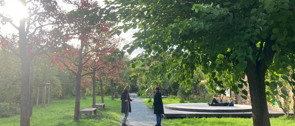 Wege und Podeste sollen die Aufenthaltsqualität in Plänterwald erhöhen.
