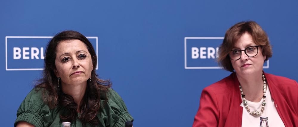 Senatorinnen Felor Badenberg (Justizverwaltung, CDU) und Ina Czyborra (Gesundheit, SPD).