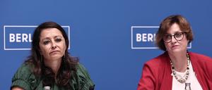 Senatorinnen Felor Badenberg (Justizverwaltung, CDU) und Ina Czyborra (Gesundheit, SPD).