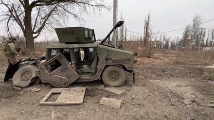 Russischer Soldat in Awdijiwka.