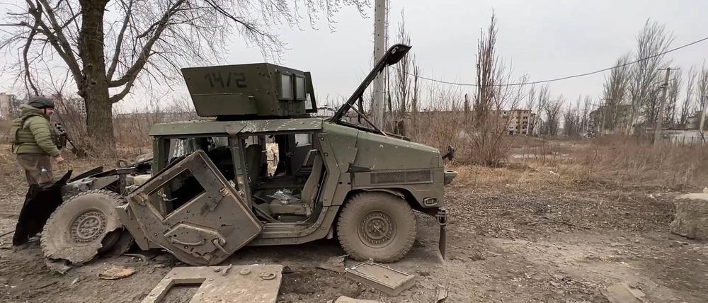 Russischer Soldat in Awdijiwka.