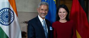 Außenministerin Annalena Baerbock mit ihrem indischen Amtskollegen Subrahmanyam Jaishankar in München.