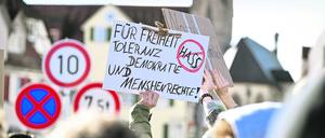 Bundesweite Bewegung. Mehr als eine Million Menschen hat in den vergangenen Wochen für die Demokratie demonstriert – wie hier am 23. Januar in Rottenburg, Kreis Tübingen.