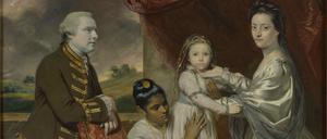 Tysoe Saul Hancock und seine Frau Philadelphia (geb. Austen) mit ihrer Tochter Elizabeth und der indischen Bediensteten Clarinda