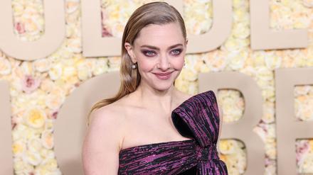 Hollywood-Star Amanda Seyfried, fotografiert bei den Golden Globes, hat sich zur Premiere des Films „Seven Veils“ angekündigt.