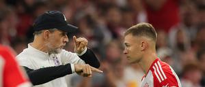 Joshua Kimmich (rechts) erlebt unter Thomas Tuchel eine schwierige Saison.