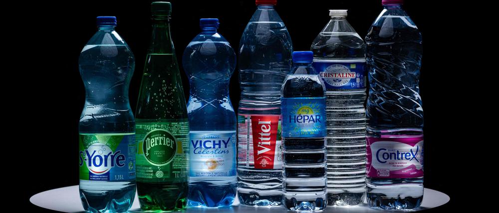 Mineralwasser der Marken Saint-Yorre, Perrier, Vichy Celestins, Vittel, Hepar, Cristaline und Contrex von Nestle Waters und der Sources Alma Group
