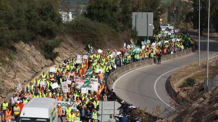 Bauernproteste in Spanien.