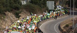 Bauernproteste in Spanien.
