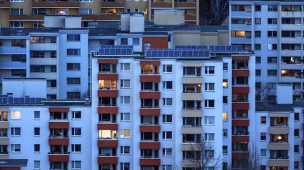Blick auf Häuser in der Gropiusstadt.  