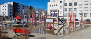 Der Amerika-Spielplatz in Lichterfelde: Immer wieder wird er überflutet und gesperrt.