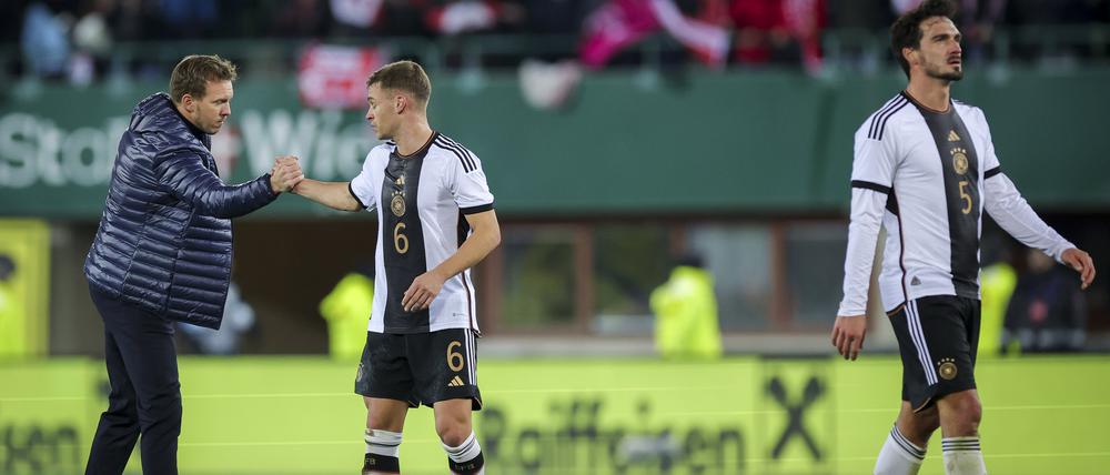 Das Verhältnis von Julian Nagelsmann und Joshua Kimmich wird in den kommenden Wochen einer Belastungsprobe unterzogen. Es dürfte nicht die einzige bleiben.