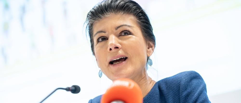 Sahra Wagenknecht auf einer Pressekonferenz des BSW (Archivbild).