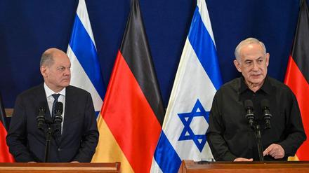 Bundeskanzler Olaf Scholz und der israelische Ministerpräsident Benjamin Netanjahu.