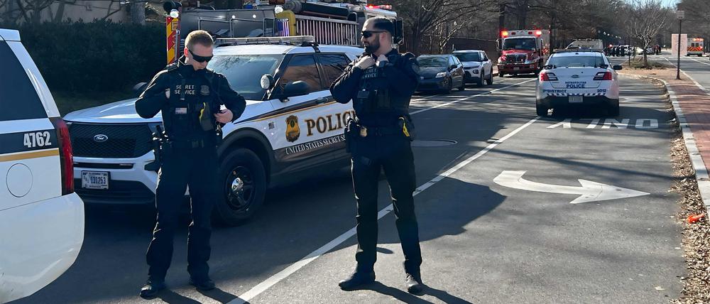 Einheiten des Secret Services nahe der israelischen Botschaft in Washington. 