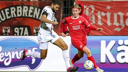 Felix Götze (r.) spielte bei Rot-Weiss Essen in der Dritten Liga.