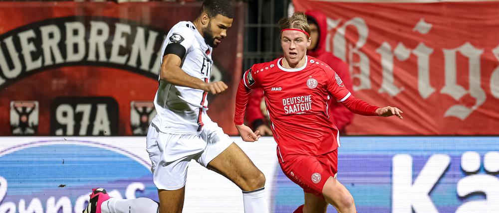 Felix Götze (r.) spielte bei Rot-Weiss Essen in der Dritten Liga.