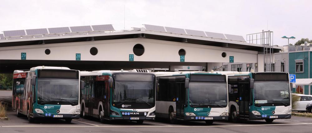 Der Betriebshof des Potsdamer Verkehrsbetriebs.