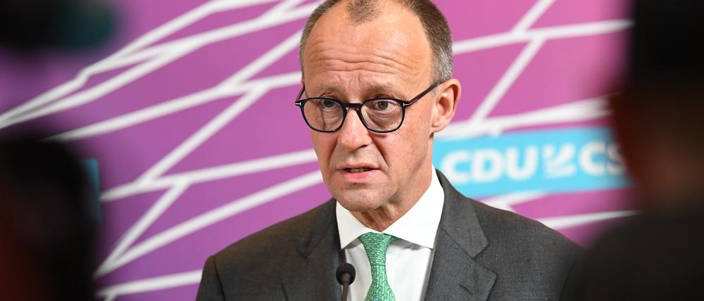 Friedrich Merz, CDU-Bundesvorsitzender und Fraktionsvorsitzender der CDU/CSU-Fraktion im Bundestag.