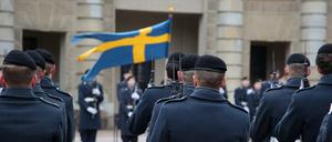Schwedische Soldaten in Stockholm