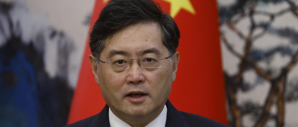 Qin Gang, Ex-Außenminister von China, spricht bei einer Pressekonferenz.