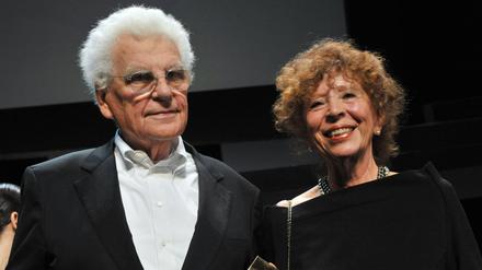 Autorin Ursula Ehler und Ehemann und Dramatiker Tankred Dorst bei der Verleihung des Deutschen Theaterpreises 2012 in Erfurt.