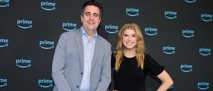 Passt perfekt. Anke Engelke und Bastian Pastewka bei der Pressekonferenz von Prime Video in Berlin.