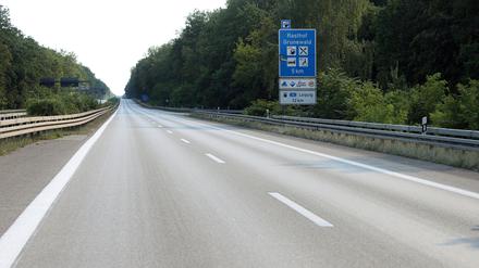 Die Avus (A115) in Berlin.