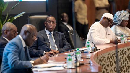 Präsident Macky Sall beim Nationalen Dialog.
