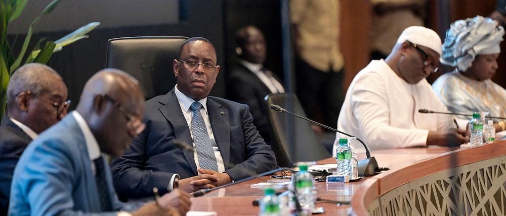 Präsident Macky Sall beim Nationalen Dialog.