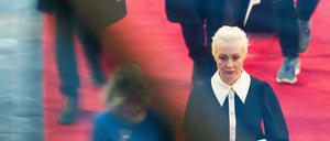 Julia Nawalnaja, Witwe des russischen Oppositionellen Alexej Nawalny, kommt im Gebäude des Europäischen Parlaments an. 