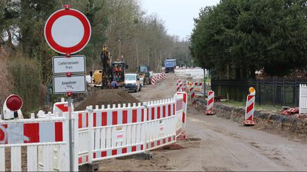 Der Ortsbeirat Golm fordert für die laufenden Arbeiten am Kuhfortdamm einen Baustopp.