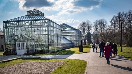 Die Tropenhäuser im Botanischen Volkspark Blankenfelde.