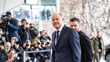 Olaf Scholz und Wolodymyr Selenskyj haben inzwischen ein gutes Arbeitsverhältnis – nur bei Taurus-Marschflugkörpern gehen die Meinungen weit auseinander.