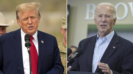 Donald Trump (l.) und Joe Biden in Texas