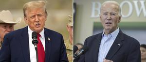 Donald Trump (l.) und Joe Biden in Texas