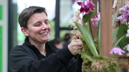 Ivonne Bartsch-Kiesant ist Chef-Gärtnerin in der Biosphäre und ist auch für die Orchideenpracht der Tropenhalle verantwortlich.