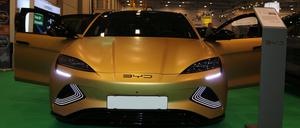 Ein Fahrzeug vom Typ „Seal Excellence“des chinesischen Herstellers BYD war auf der Essen Motor Show 2023 zu sehen