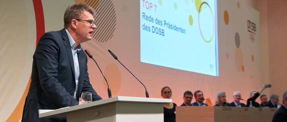 DOSB-Präsident Thomas Weikert findet gegenüber der Bundesregierung deutliche Worte.